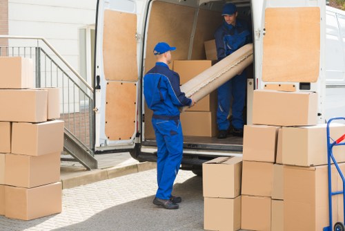 Van service team packing items professionally